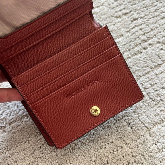 Michael Kors Red Bi-Fold Snap Wallet - Picture 8 of 13